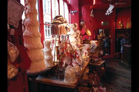 Choccywoccydoodah is a cake and chocolate shop where everything is about the visual merchandising.